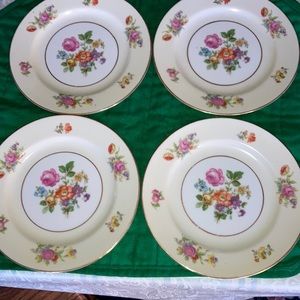 ROSE CHINA made OCCUPIED JAPAN, Dresden floral design, 4 set $45